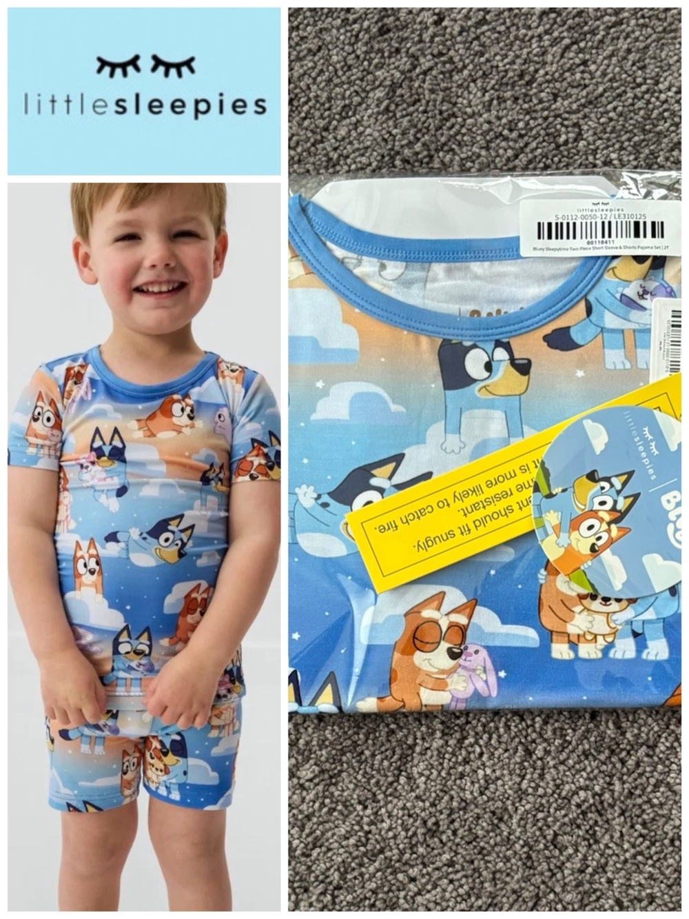 Little Sleepies Bluey Pajama Set 2T